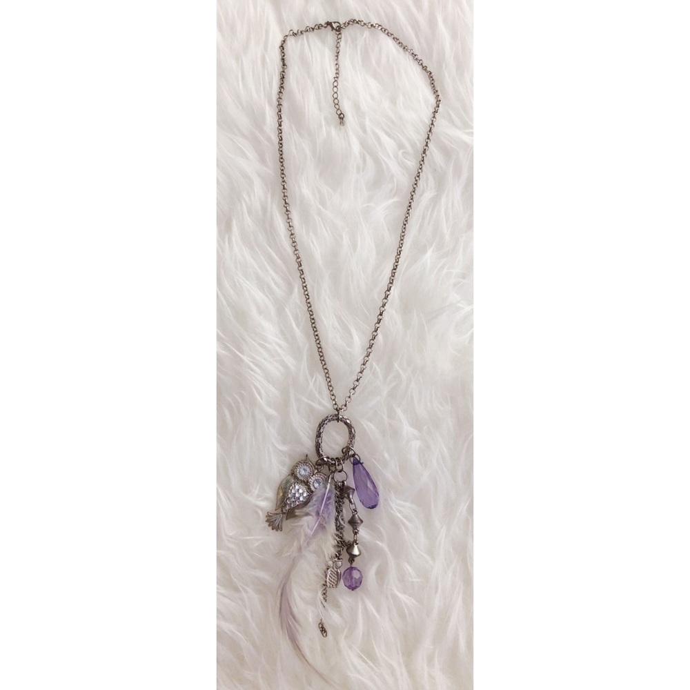 Feather owl necklace